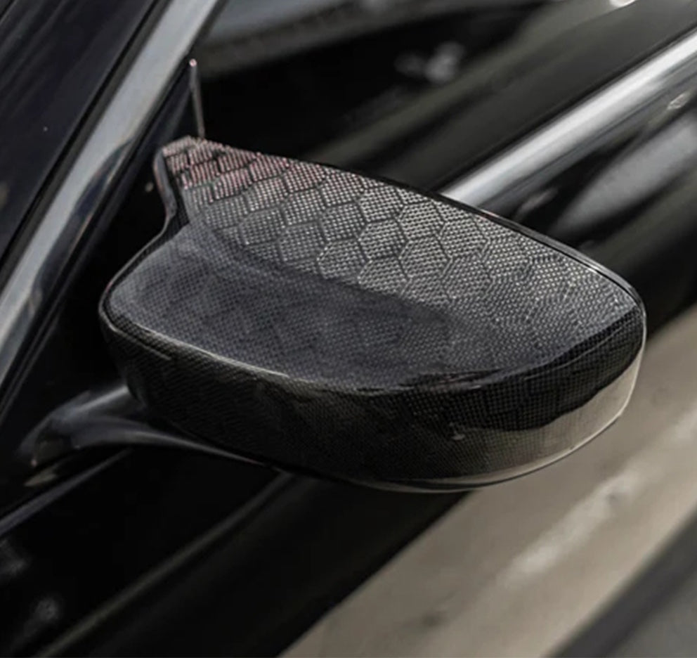 KZ-Style Carbon Side Mirror Covers – Fits 2008–2013 Infiniti G37 Coupe | Multiple Finishes Available - JDM Tamashii