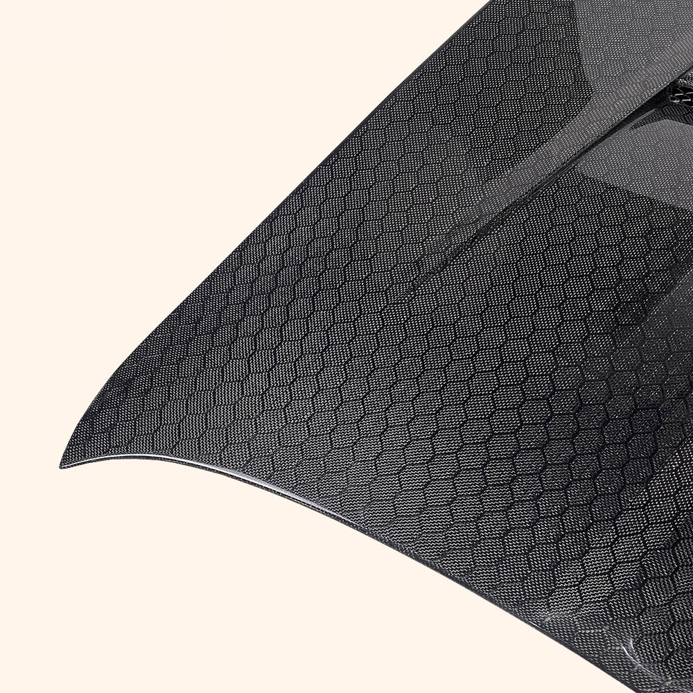 KZ Style Vented Carbon Fiber Hood with Transparent Intake – Fits 2008–2013 Infiniti G37 Coupe