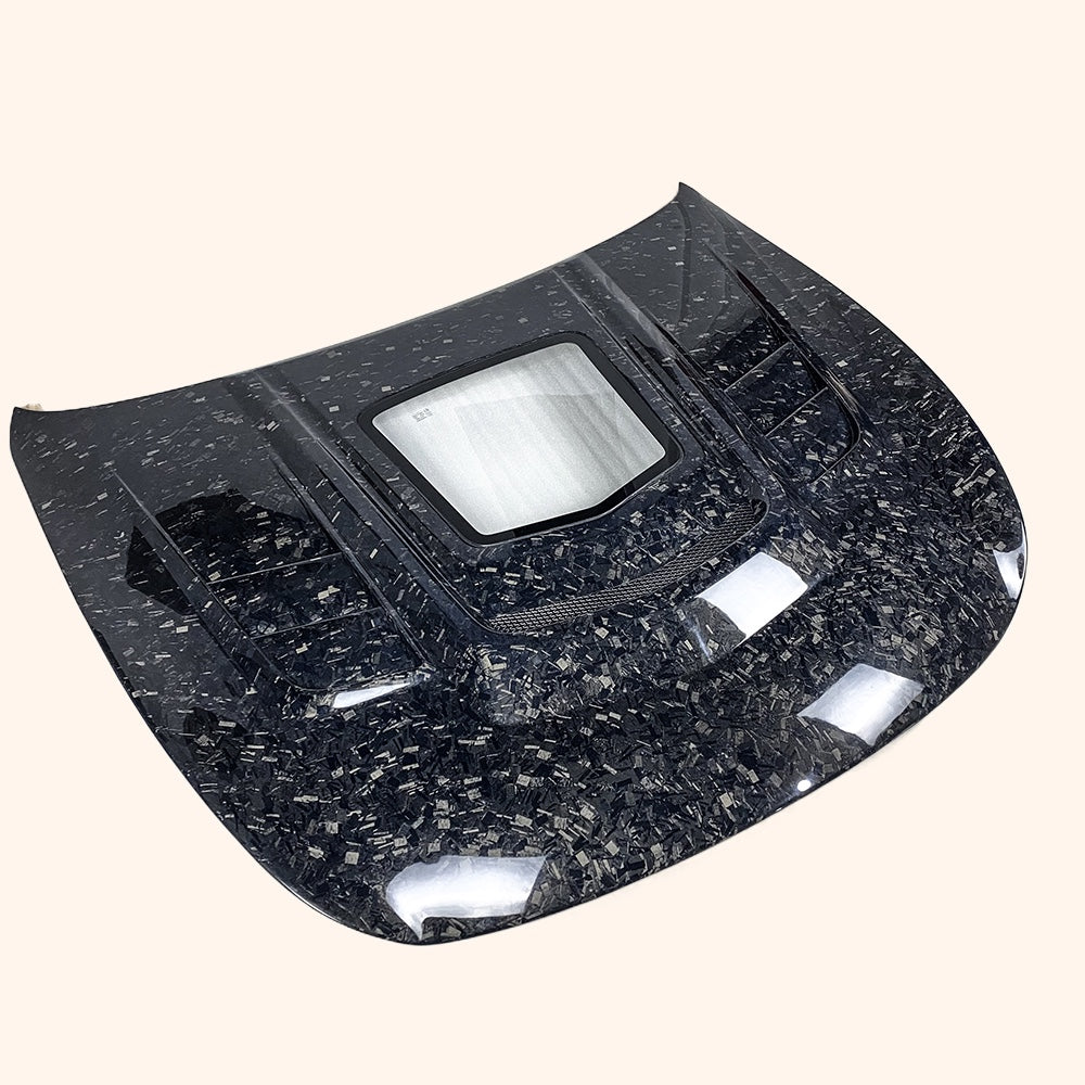 KZ Style Vented Carbon Fiber Hood with Transparent Intake – Fits 2008–2013 Infiniti G37 Coupe