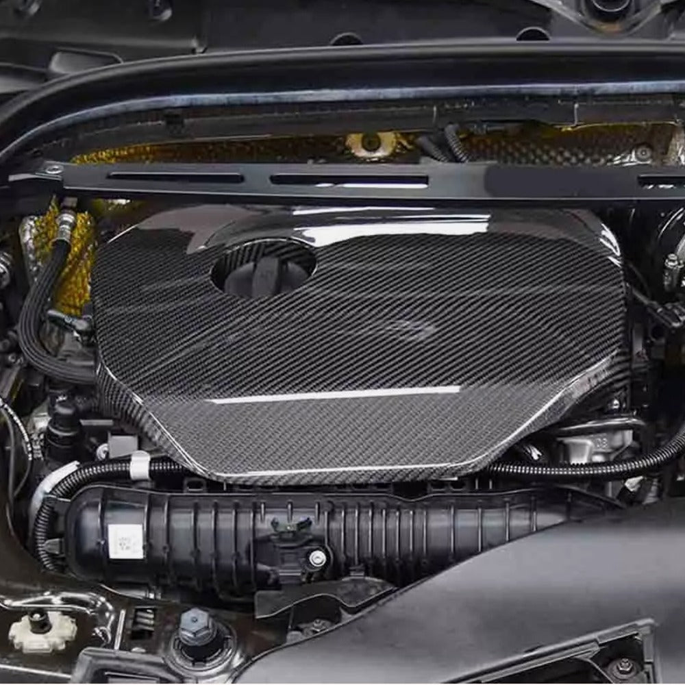 KZT-Style Carbon Engine Bay Cover – Fits 2013–2022 MINI Cooper F56 | Multiple Carbon Finishes Available - JDM Tamashii