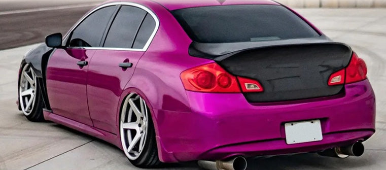 KZ-Style Ducktail Trunk Lid – Fits 2008–2013 Infiniti G37 Sedan (No Camera Hole) | Carbon Fiber & FRP Options - JDM Tamashii