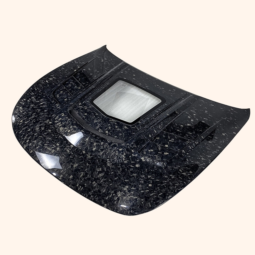 KZ Style Vented Carbon Fiber Hood with Transparent Intake – Fits 2008–2013 Infiniti G37 Coupe