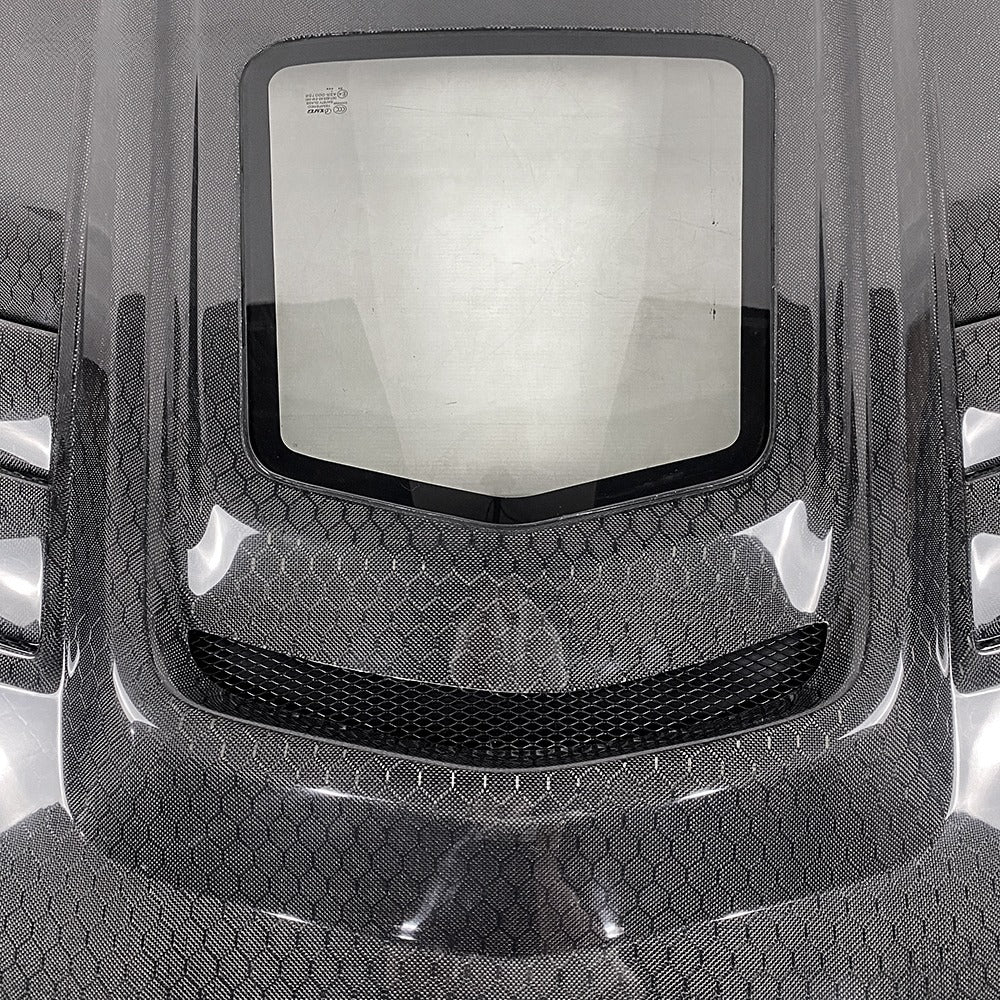 KZ Style Vented Carbon Fiber Hood with Transparent Intake – Fits 2008–2013 Infiniti G37 Coupe