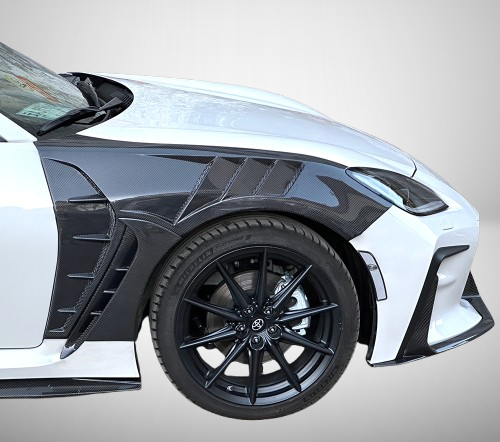 V3-Style Carbon Fiber Front Fenders – Fits 2021–2024 Subaru BRZ / Toyota GR86